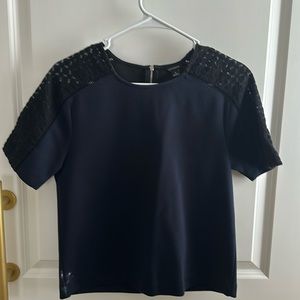Ann Taylor Navy with Black trim on shoulders